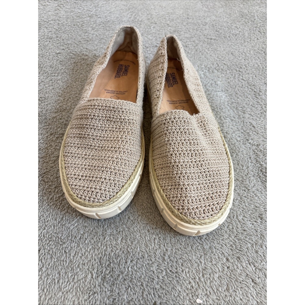Vince Camuto Relinsta Tan Crochet Platform Slip On Sneaker Women's 8.5M